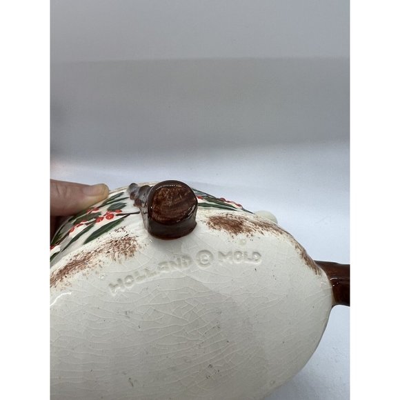 Christmas teapot Holly Lidded Teapot Creamer Sugar Bowl Set holiday Holland red - Picture 13 of 16